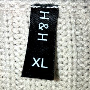 H&H crop cream sweater XL made in china